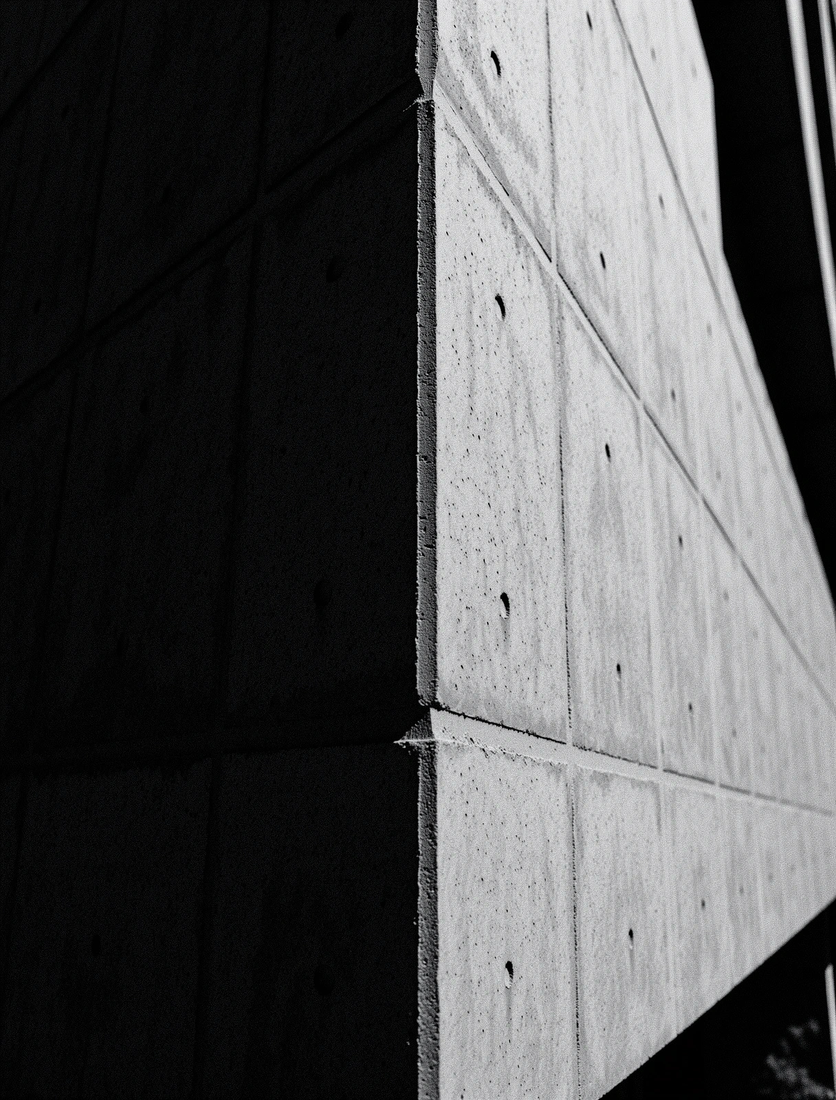 Brutalist architectural detail in Jakarta